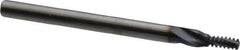Accupro - #10-24 UNC, 0.14" Cutting Diam, 3 Flute, Solid Carbide Helical Flute Thread Mill - Internal Thread, 5/16" LOC, 2-1/2" OAL, 3/16" Shank Diam - Eagle Tool & Supply