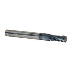 Accupro - 3/8-16 UNC, 0.3" Cutting Diam, 4 Flute, Solid Carbide Helical Flute Thread Mill - Internal Thread, 3/4" LOC, 3" OAL, 5/16" Shank Diam - Eagle Tool & Supply