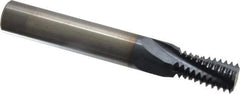 Accupro - 9/16-12 UNC, 0.45" Cutting Diam, 4 Flute, Solid Carbide Helical Flute Thread Mill - Internal Thread, 7/8" LOC, 3-1/2" OAL, 1/2" Shank Diam - Eagle Tool & Supply