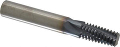 Accupro - 5/8-11 UNC, 0.49" Cutting Diam, 4 Flute, Solid Carbide Helical Flute Thread Mill - Internal Thread, 1" LOC, 3-1/2" OAL, 1/2" Shank Diam - Eagle Tool & Supply