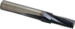 Accupro - 1/2-14 NPT, 0.49" Cutting Diam, 4 Flute, Solid Carbide Helical Flute Thread Mill - Internal Thread, 1" LOC, 3-1/2" OAL, 1/2" Shank Diam - Eagle Tool & Supply