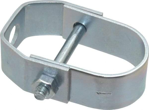 Empire - 1" Pipe, 3/8" Rod, Carbon Steel Adjustable Clevis Hanger - Electro Galvanized - Eagle Tool & Supply