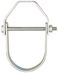 Empire - 8" Pipe, 7/8" Rod, Carbon Steel Adjustable Clevis Hanger - Electro Galvanized - Eagle Tool & Supply