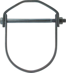 Empire - 5" Pipe, 5/8" Rod, Carbon Steel Adjustable Clevis Hanger - Electro Galvanized - Eagle Tool & Supply