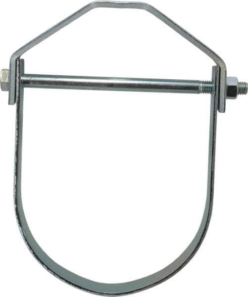 Empire - 6" Pipe, 3/4" Rod, Carbon Steel Adjustable Clevis Hanger - Electro Galvanized - Eagle Tool & Supply