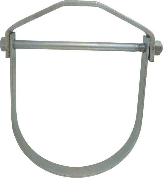 Empire - 10" Pipe, 7/8" Rod, Carbon Steel Adjustable Clevis Hanger - Electro Galvanized - Eagle Tool & Supply