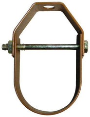 Empire - 3-1/2" Pipe, 1/2" Rod, Carbon Steel Adjustable Clevis Hanger - Copper Plated - Eagle Tool & Supply