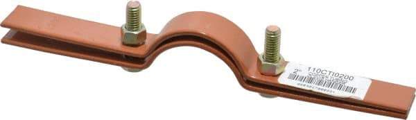 Empire - 2" Pipe, 3/8" Rod, Carbon Steel Adjustable Clevis Hanger - Copper Plated - Eagle Tool & Supply