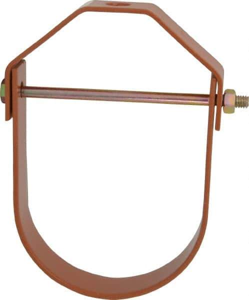 Empire - 4" Pipe, 5/8" Rod, Carbon Steel Adjustable Clevis Hanger - Copper Plated - Eagle Tool & Supply