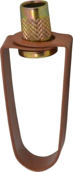 Empire - 1/2" Pipe, 3/8" Rod, Carbon Steel Emlok Swivel Ring Hanger - Copper Plated, 400 Lb Capacity - Eagle Tool & Supply