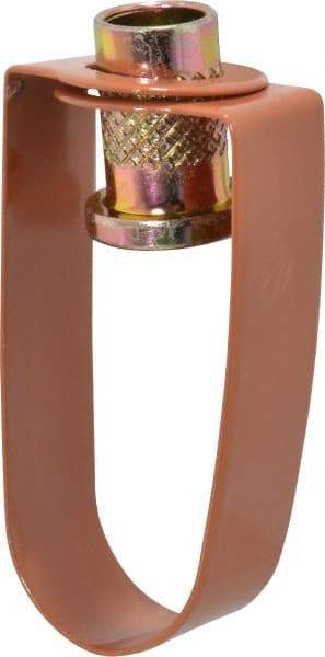 Empire - 3/4" Pipe, 3/8" Rod, Carbon Steel Emlok Swivel Ring Hanger - Copper Plated, 400 Lb Capacity - Eagle Tool & Supply