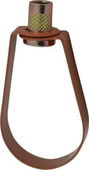 Empire - 1-1/2" Pipe, 3/8" Rod, Carbon Steel Emlok Swivel Ring Hanger - Copper Plated, 600 Lb Capacity - Eagle Tool & Supply