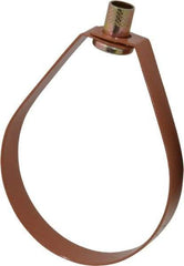 Empire - 4" Pipe, 5/8" Rod, Carbon Steel Emlok Swivel Ring Hanger - Copper Plated, 1,250 Lb Capacity - Eagle Tool & Supply