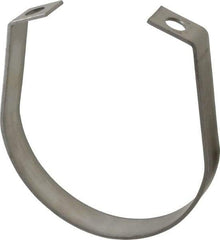 Empire - 4" Pipe, 1/2" Rod, Grade 304 Stainless Steel Adjustable Band Hanger - Eagle Tool & Supply