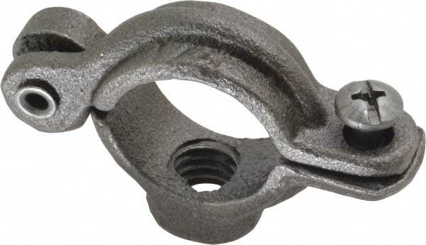 Empire - 1/2" Pipe, 3/8" Rod, Malleable Iron Split Ring Hanger - Black, 180 Lb Capacity - Eagle Tool & Supply