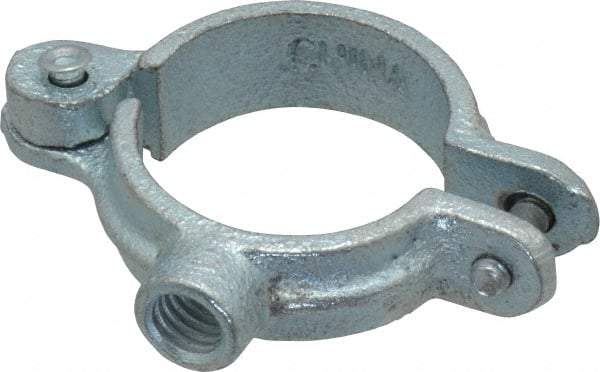 Empire - 1" Pipe, 3/8" Rod, Malleable Iron Split Ring Hanger - Electro Galvanized, 180 Lb Capacity - Eagle Tool & Supply