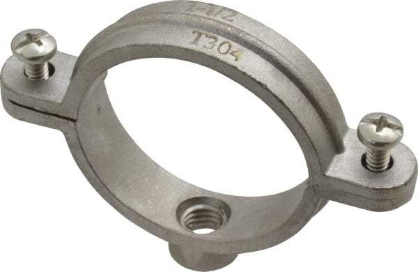 Empire - 1-1/2" Pipe, 3/8" Rod, Grade 304 Stainless Steel Split Ring Hanger - Eagle Tool & Supply