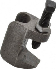 Empire - 1-1/4" Max Flange Thickness, 3/8" Rod Wide Jaw Top Beam Clamp - 400 Lb Capacity, Ductile Iron - Eagle Tool & Supply