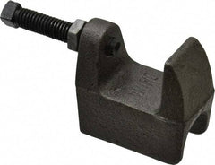 Empire - 1-1/4" Max Flange Thickness, 5/8" Rod Wide Jaw Top Beam Clamp - 800 Lb Capacity, Ductile Iron - Eagle Tool & Supply