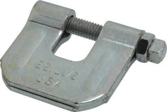 Empire - 3/4" Max Flange Thickness, 1/2" Rod C-Clamp with Locknut - 500 Lb Capacity, Carbon Steel - Eagle Tool & Supply