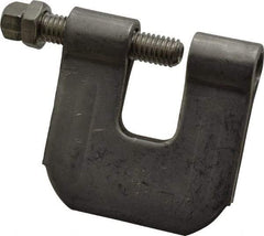 Empire - 3/4" Max Flange Thickness, 3/8" Rod C-Clamp with Locknut - 400 Lb Capacity, 304 Stainless Steel - Eagle Tool & Supply