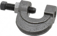 Empire - 3/4" Max Flange Thickness, 3/8" Rod C-Clamp with Locknut - 400 Lb Capacity, Ductile Iron - Eagle Tool & Supply