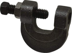 Empire - 3/4" Max Flange Thickness, 1/2" Rod C-Clamp with Locknut - 500 Lb Capacity, Ductile Iron - Eagle Tool & Supply