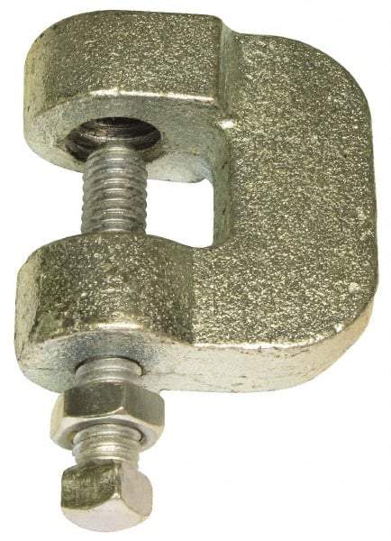 Empire - 3/4" Max Flange Thickness, 5/8" Rod C-Clamp with Locknut - 550 Lb Capacity, Ductile Iron - Eagle Tool & Supply