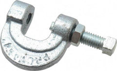 Empire - 3/4" Max Flange Thickness, 3/8" Rod C-Clamp with Locknut - 400 Lb Capacity, Ductile Iron - Eagle Tool & Supply