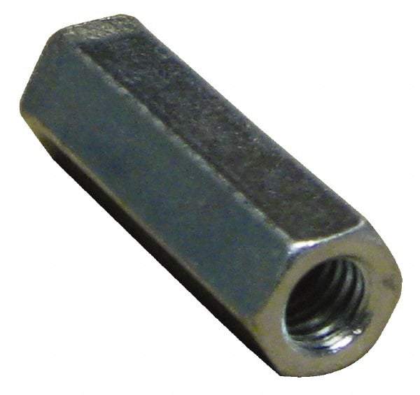 Empire - 3/4-10 Thread, 2-1/4" OAL Steel Standard Coupling Nut - Zinc-Plated Finish - Eagle Tool & Supply