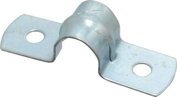 Empire - 1/4 Pipe, Carbon Steel, Galvanized Pipe, Conduit or Tube Strap - 2 Mounting Holes - Eagle Tool & Supply