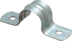 Empire - 1/2 Pipe, Carbon Steel, Galvanized Pipe, Conduit or Tube Strap - 2 Mounting Holes - Eagle Tool & Supply