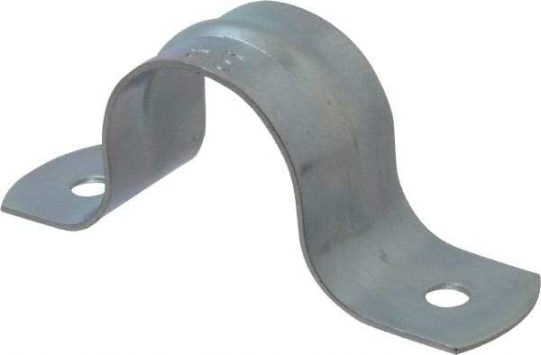 Empire - 3/4 Pipe, Carbon Steel, Galvanized Pipe, Conduit or Tube Strap - 2 Mounting Holes - Eagle Tool & Supply