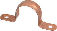 Empire - 1 Pipe, Carbon Steel, Copper Plated Pipe, Conduit or Tube Strap - 2 Mounting Holes - Eagle Tool & Supply