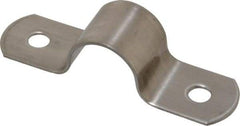 Empire - 1/2 Pipe, Grade 304 Stainless Steel, Pipe, Conduit or Tube Strap - 2 Mounting Holes - Eagle Tool & Supply