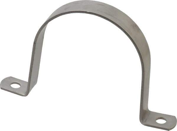 Empire - 3 Pipe, Grade 304 Stainless Steel, Pipe, Conduit or Tube Strap - 2 Mounting Holes - Eagle Tool & Supply