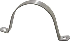 Empire - 4 Pipe, Grade 304 Stainless Steel, Pipe, Conduit or Tube Strap - 2 Mounting Holes - Eagle Tool & Supply