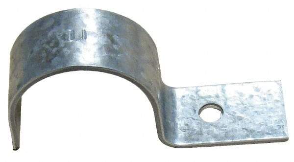 Empire - 2" Pipe, Carbon Steel, Electro Galvanized" Pipe or Conduit Strap - 1 Mounting Hole - Eagle Tool & Supply