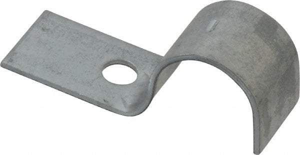 Empire - 1/2" Pipe, Carbon Steel, Electro Galvanized" Pipe or Conduit Strap - 1 Mounting Hole - Eagle Tool & Supply