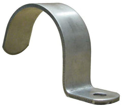 Empire - 1-1/4" Pipe, Grade 304 Stainless Steel," Pipe or Conduit Strap - 1 Mounting Hole - Eagle Tool & Supply