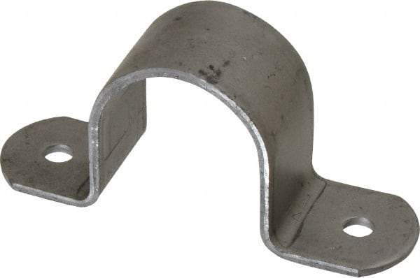 Empire - 1-1/4 Pipe, Carbon Steel, Pipe or Tube Strap - 2 Mounting Holes - Eagle Tool & Supply