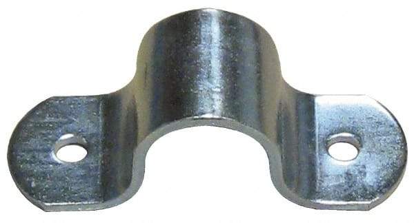 Empire - 3 Pipe, Carbon Steel, Electro Galvanized Pipe or Tube Strap - 4 Mounting Holes - Eagle Tool & Supply