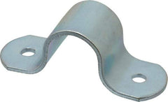 Empire - 3/4 Pipe, Carbon Steel, Electro Galvanized Pipe or Tube Strap - 2 Mounting Holes - Eagle Tool & Supply