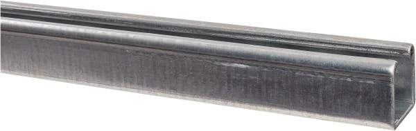 Empire - 10' Long x 1-5/8" Wide x 1-5/8" High, 12 Gauge, Carbon Steel, Punched Framing Channel & Strut - Pre-Galvanized - Eagle Tool & Supply