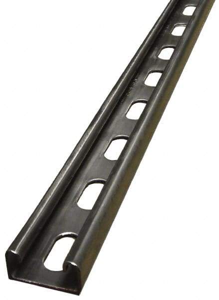 Empire - 10' Long x 1-5/8" Wide x 13/16" High, 14 Gauge, Stainless Steel, Punched Framing Channel & Strut - Eagle Tool & Supply