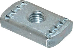 Empire - 3/8" Rod, Electro Galvanized Carbon Steel Strut Nut - Used for Attaching Hanger Rod or Other Accessories to Strut - Eagle Tool & Supply