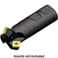 Kennametal - 45° Lead Angle, 49mm Max Cut Diam, 32mm Min Cut Diam, 9mm Max Depth of Cut, Indexable Chamfer and Angle End Mill - 3 Inserts, SP.. 1204.. Insert Style, 101mm Overall Length, Straight Shank - Eagle Tool & Supply