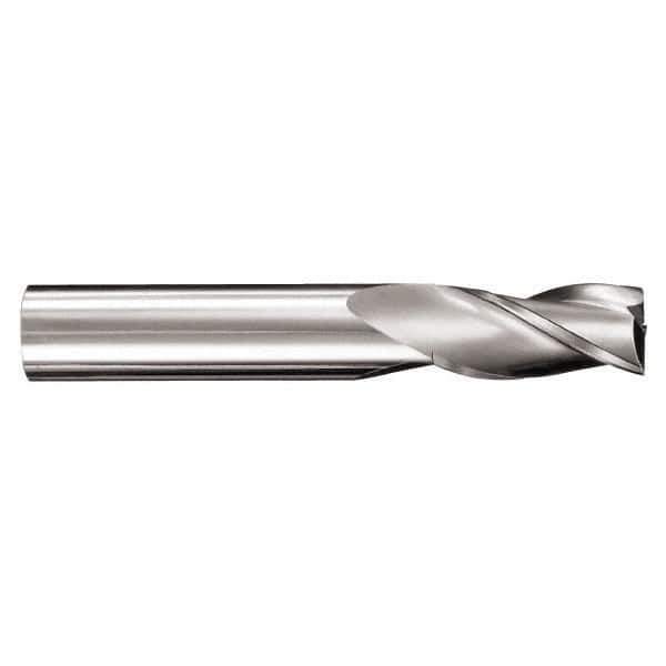 SGS - 1.5mm, 4.5mm LOC, 3mm Shank Diam, 38mm OAL, 3 Flute, Solid Carbide Square End Mill - Single End, AlTiN Finish, Spiral Flute, 30° Helix, Centercutting, Right Hand Cut, Right Hand Flute, Series 5M - Eagle Tool & Supply