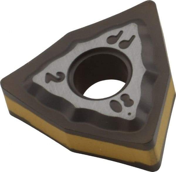 Iscar - WNMG432 PP Grade IC8250 Carbide Turning Insert - TiCN/Al2O3/TiN Finish, 80° Trigon, 1/2" Inscr Circle, 3/16" Thick, 1/32" Corner Radius - Eagle Tool & Supply