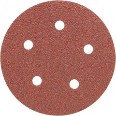 Porter-Cable - 5" Diam, 220 Grit Aluminum Oxide Adhesive PSA Disc - Very Fine Grade, Tan, C Weighted Backing, Flexible, 13,000 Max RPM - Eagle Tool & Supply